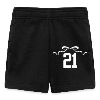 Number 21 Knot - 21st Anniversary - Baby Shorts - black - Front