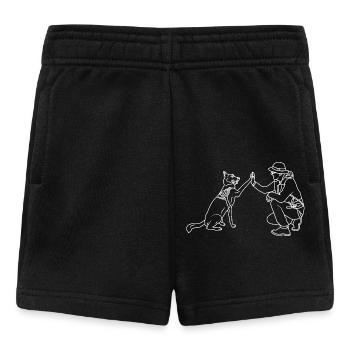 Hund High Five - Baby Shorts - Schwarz - Vorne