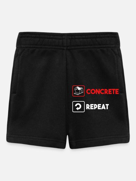 Beton Betonfertiger Betonmischer - Baby Shorts - Schwarz