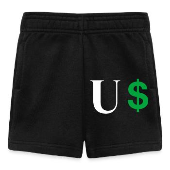 Lettre u dollar - Short Bébé - noir - Devant