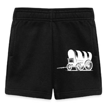 Wagon couvert avec bâche rayée - Short Bébé - noir - Devant
