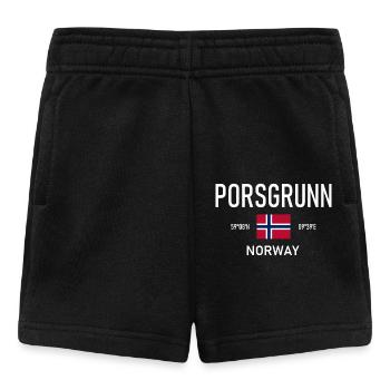 Porsgrunn - Norvège - Coordonnées - Drapeau - Short Bébé - noir - Devant