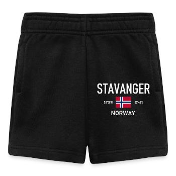 Stavanger - Norvège - Coordonnées - Drapeau - Short Bébé - noir - Devant