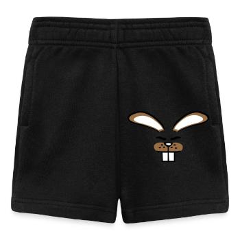 Hase Kaninchen Häschen Cartoon Kleintier niedlich - Baby Shorts - Schwarz - Vorne