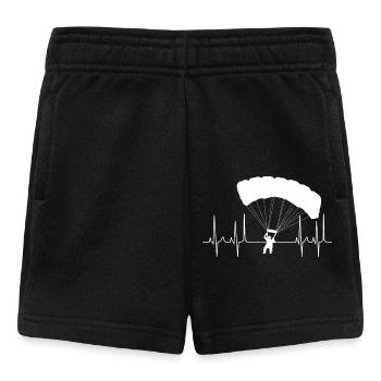 kardiogramm gleitschirm weiss - Baby Shorts - Schwarz - Vorne