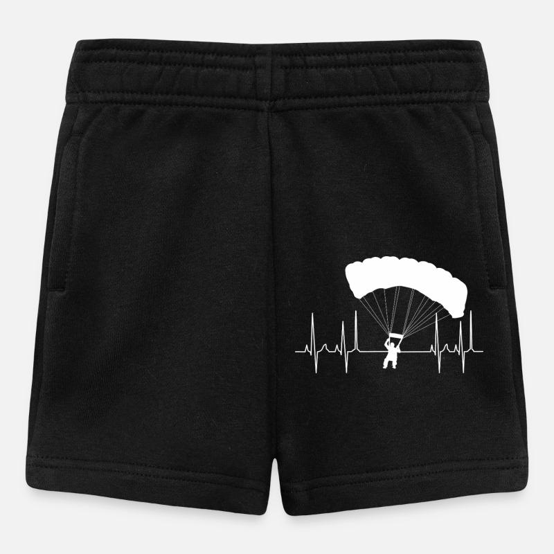 Cardiogram Paraglider White - Baby Shorts - black