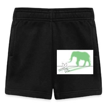 Sur un moustique faire un dessin d'éléphant - Short Bébé - noir - Devant