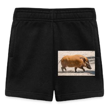 Paintbrush pig, river pig - Baby Shorts - black - Front