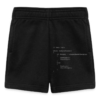 Baby logic programmer gift idea - Baby Shorts - black - Front