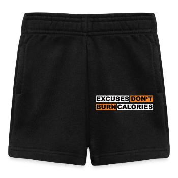 Excuses do not burn calories motivation lettering - Baby Shorts - black - Front