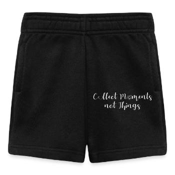 Collect moments not things lettering - Baby Shorts - black - Front