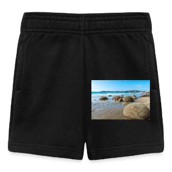 spherical rocks Moeraki Boulders New Zealand Otago - Baby Shorts - black - Front