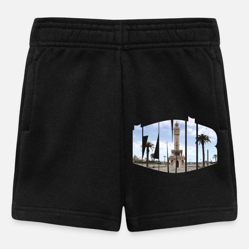 Izmir clock tower - Baby Shorts - black