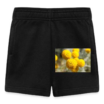 Coton lavande ou herbe sainte grise santoline - Short Bébé - noir - Devant