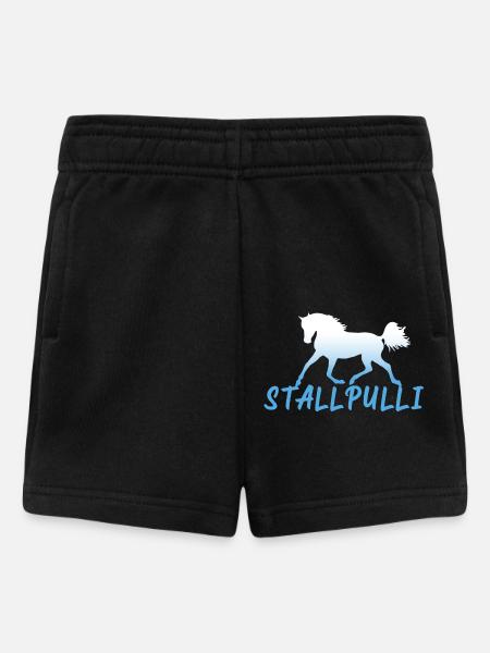 Stallpulli Pferd Reiten Reitstall Reiterhof Stall - Baby Shorts - Schwarz