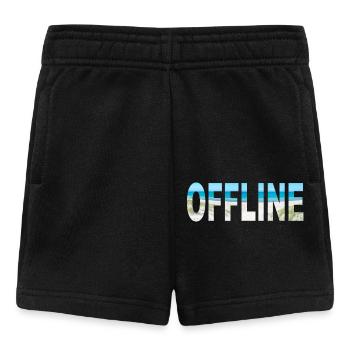 Offline coast holiday beach holiday switch off relax - Baby Shorts - black - Front