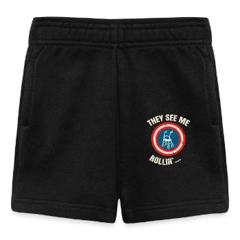 They see me rollin '… rollator retirees - Baby Shorts - black - Front