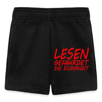 Lesen gefährdet die Dummheit - Baby Shorts - Schwarz - Vorne