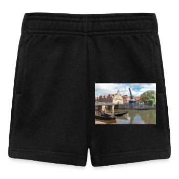 Panorama au vieux marché (Stintmarkt) Lunebourg - Short Bébé - noir - Devant