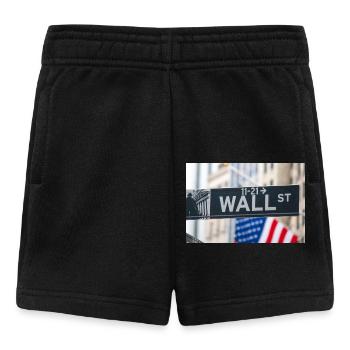 Wall Street street sign New York USA - Baby Shorts - Schwarz - Vorne
