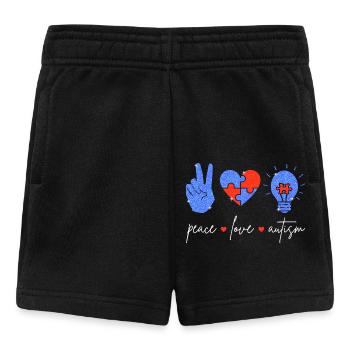 Peace Love Autisme I - Short Bébé - noir - Devant