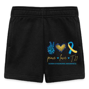 Peace Love T21 - Down Syndrome Awareness I - Short Bébé - noir - Devant