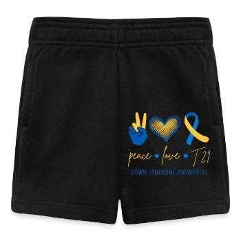 Peace Love T21 - Down Syndrome Awareness II - Short Bébé - noir - Devant