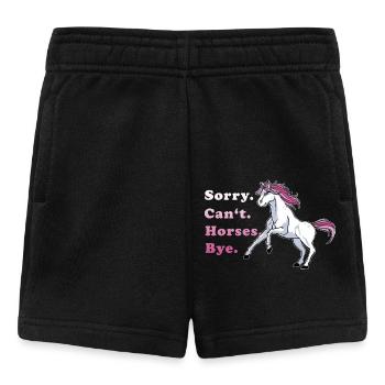 Sorry Can't Horses Bye Horse Fan Gift Idea - Baby Shorts - black - Front