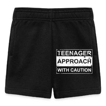 Approche adolescente avec prudence blanc Danger! Adolescent - Short Bébé - noir - Devant