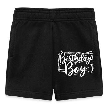 Birthday Boy - Geburtstagsparty Geschenk für Kinder Jungen - Baby Shorts - Schwarz - Vorne