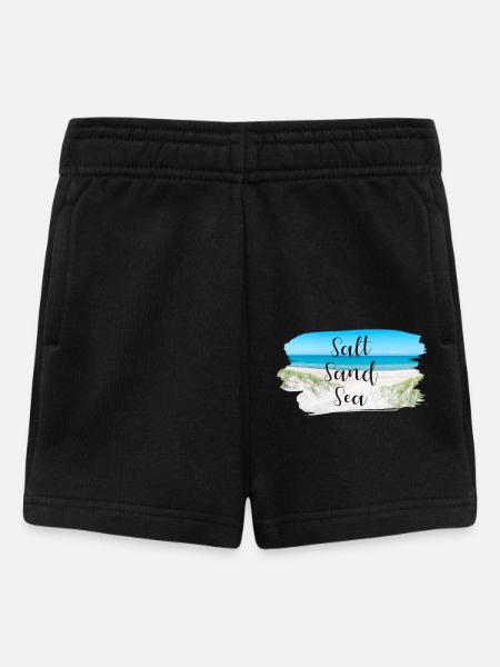 Mer de sable salé Côte Dictons Été Soleil Mer - Short Bébé - noir