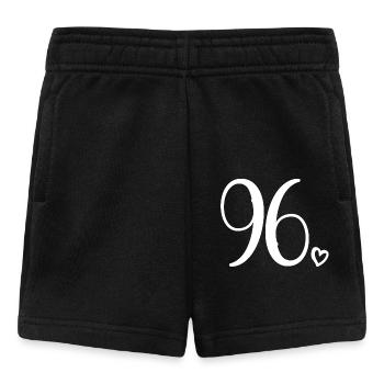 Süße Nummer 96, 96 Jahre alt, Geschenk zum 96. Geburtstag - Baby Shorts - Schwarz - Vorne