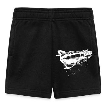 Wintersportler und Bobfahrer Viererbob im Eiskanal - Baby Shorts - Schwarz - Vorne
