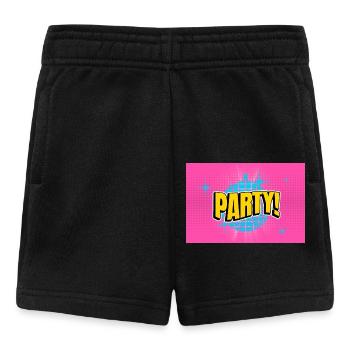 Party Disco Comic Style Bubble Graffiti Lettering - Short Bébé - noir - Devant