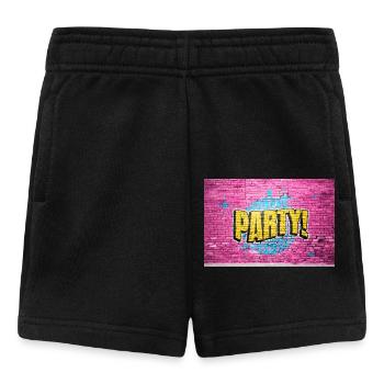 Party Disco Comic Stil Blase Graffiti Schriftzug - Baby Shorts - Schwarz - Vorne