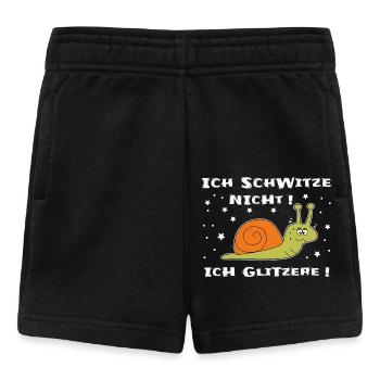 Ich schwitze nicht ich glitzere - Baby Shorts - Schwarz - Vorne