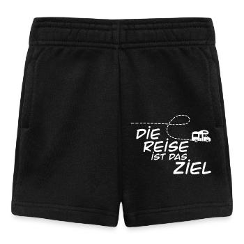 Camping Reise ist das Ziel - Baby Shorts - Schwarz - Vorne