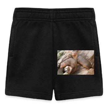 dwarf mongoose (in german Zwergmangusten) Helogale - Baby Shorts - black - Front