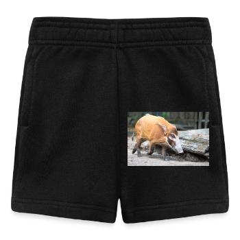 bush pig or red river hog Pinselohrschwein - Baby Shorts - black - Front