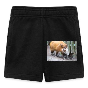 Buschschwein oder Rotflussschwein Pinselohrschwein - Baby Shorts - Schwarz - Vorne
