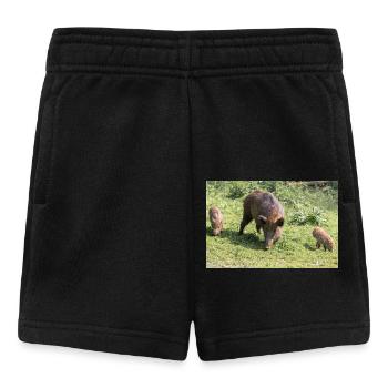 Wildschwein Sus scrofa - Baby Shorts - Schwarz - Vorne