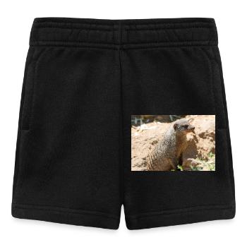 Meerkat (Suricata suricatta, Erdmännchen) - Baby Shorts - black - Front