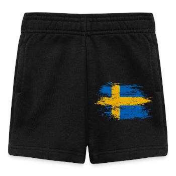Drapeau de la Suède utilisé - Short Bébé - noir - Devant