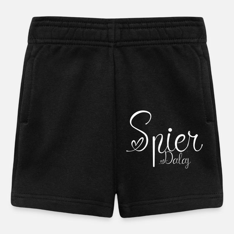Spirda... Polish text - Baby Shorts - black