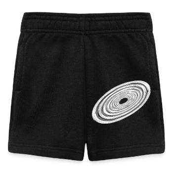 Three Dimensional Vintage Circle Disc - Baby Shorts - black - Front