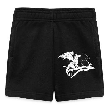 drache design silhouette toter baum - Baby Shorts - Schwarz - Vorne