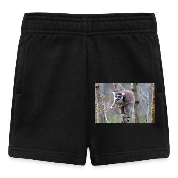 Kattas Lemur catta - Baby Shorts - Schwarz - Vorne