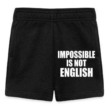 impossible is not english - england - Baby Shorts - black - Front