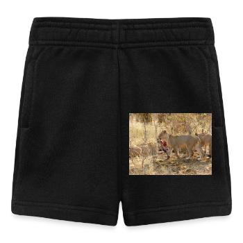 ein Rudel fressender Löwen im Chobe-Nationalpark - Baby Shorts - Schwarz - Vorne