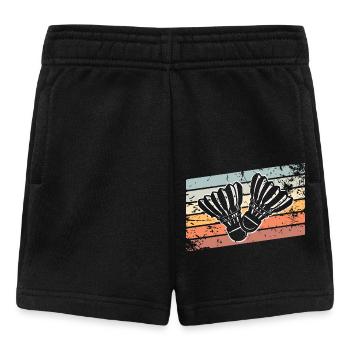 Badminton Federball - Baby Shorts - Schwarz - Vorne
